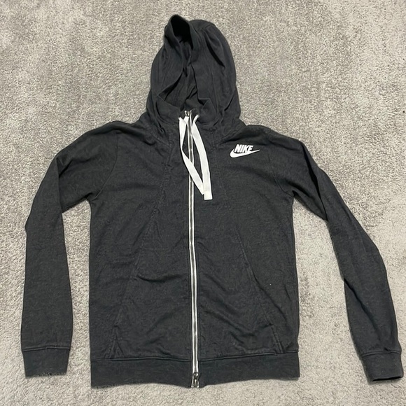 Nike Tops - VGC Nike Full Zip Hoody - Grey - Size Small